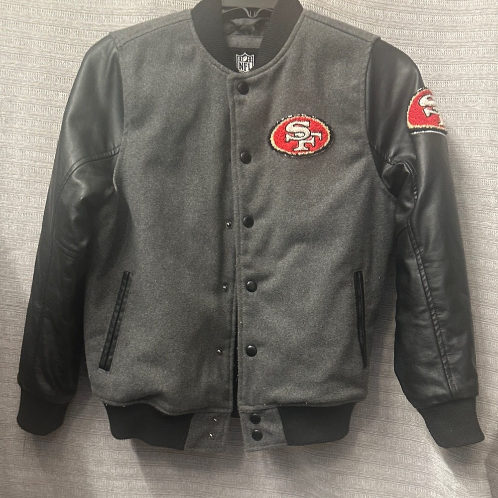 NFL Gray and Black Varsity Jacket